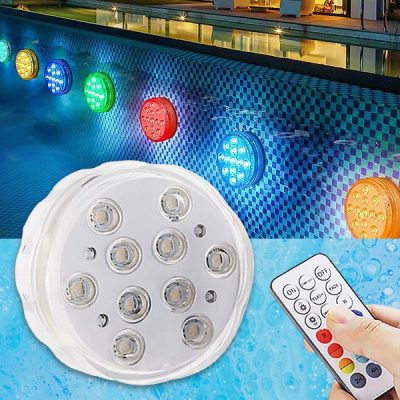 Set di 4 luci RGB impermeabili + telecomando | AQUASHEIN
