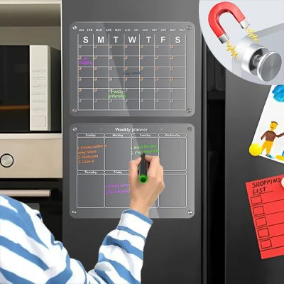 Calendario settimanale e mensile in acrilico magnetico | REUSABLEPLAN