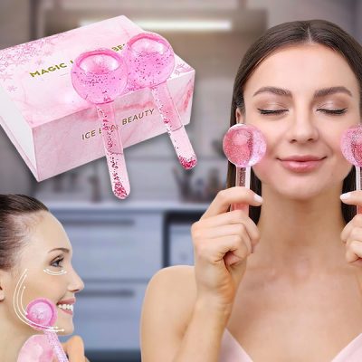 Palline di ghiaccio per il massaggio del viso (2 pezzi) | GLACIE
