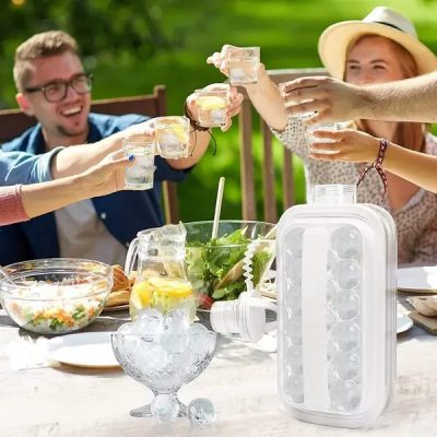 2 in-1 Bottiglia per la produzione di palline di ghiaccio in silicone | FREEZBALL
