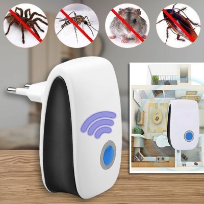 Repellente ultrasonico per parassiti - 100m², 22-65 KHz, sicuro per animali domestici | BUGBUSTER