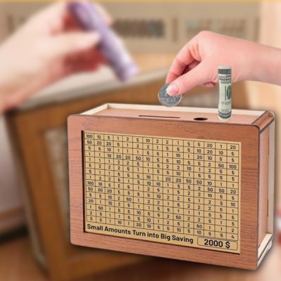 Scatola in legno per il risparmio di denaro | COINSAVE