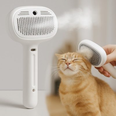 Spazzola a vapore spray ricaricabile per animali domestici per la pulizia del pelo | GROOMSY