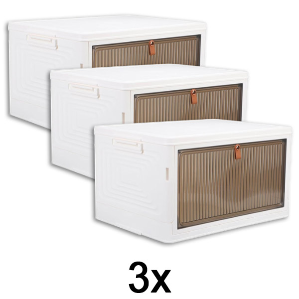 3x Scatola portaoggetti con coperchio – pronta in 2 minuti, senza attrezzi | ORGABOX