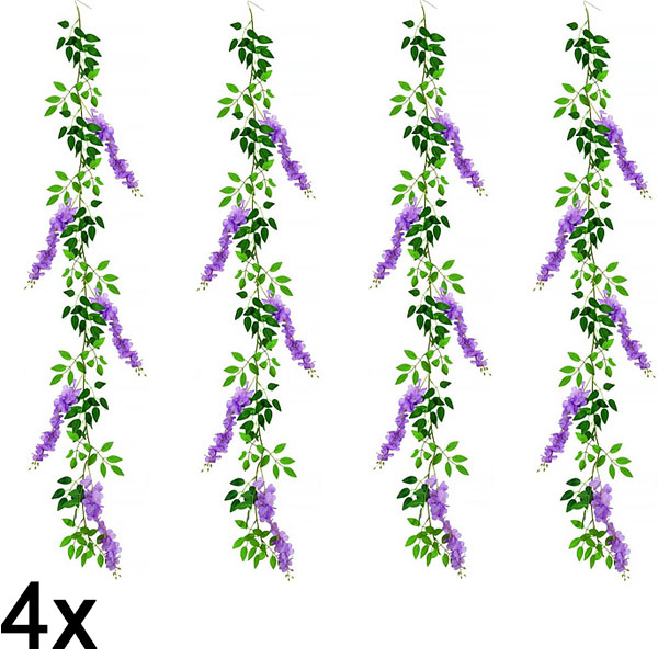 4x Fiori artificiali di glicine | WISBLOOM