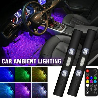 Luce ambientale wireless per auto - 7 colori, sincronizzazione musicale + telecomando | LUMEZIN