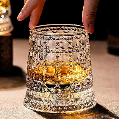 Bicchiere da whisky in cristallo rotante | GLASORA
